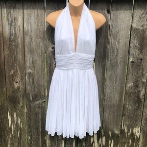 BB Dakota Optic White Graciela Dress Halter Neck